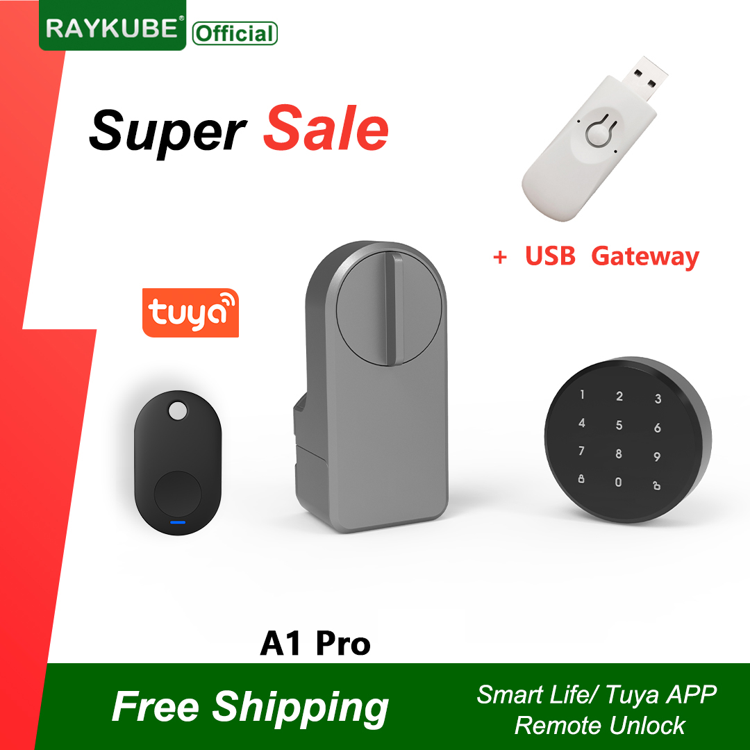 Glass Door Hinge - RAYKUBE A1 Pro Tuya BEL Smart