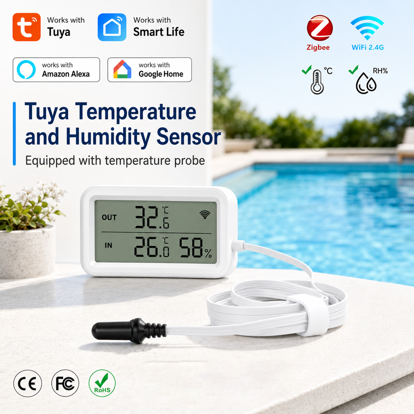 External Waterproof Probe Temp - Digital Hygrometer Probe 评论和价格