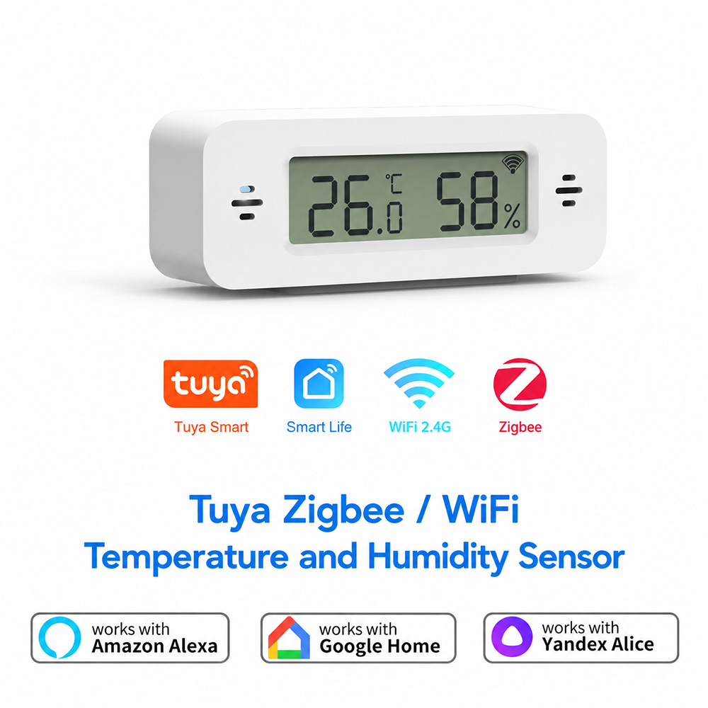 Tuya Zigbee WiFi Mini Temp & H - Digital Hygrometer Probe 评论和价格